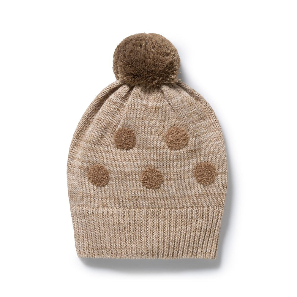 Sandstone Organic Knitted Bauble Hat