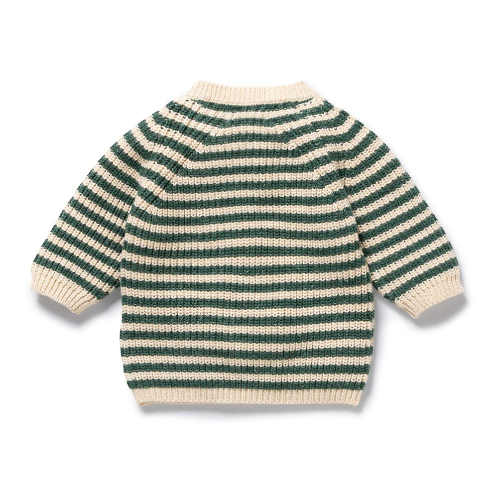 Clover Organic Knitted Stripe Kimono Cardigan