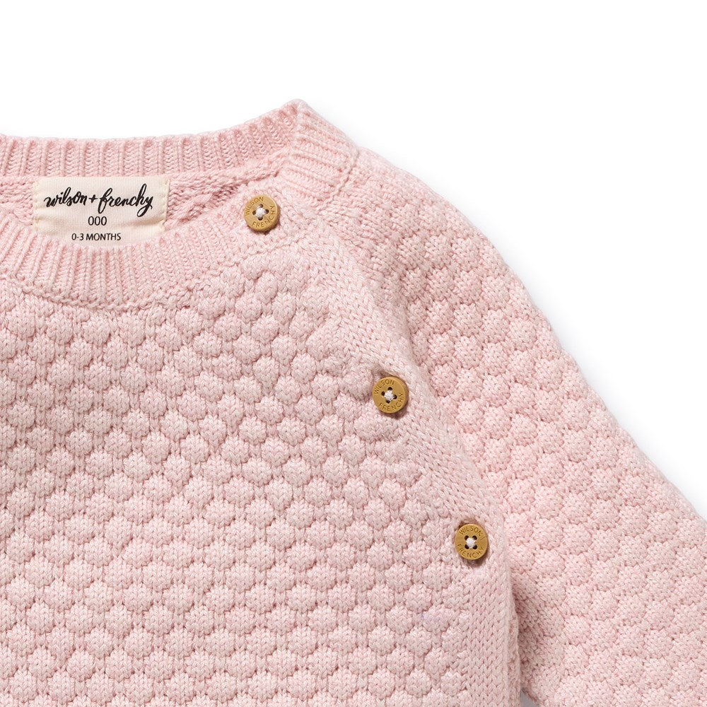 Marshmallow Organic Knitted Bubble Kimono Cardigan