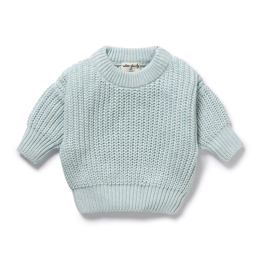 Cloud Blue Organic Knitted Jumper