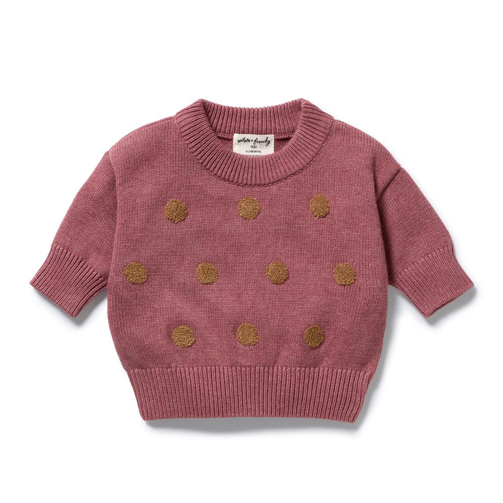 Rhubarb Organic Knitted Bauble Jumper