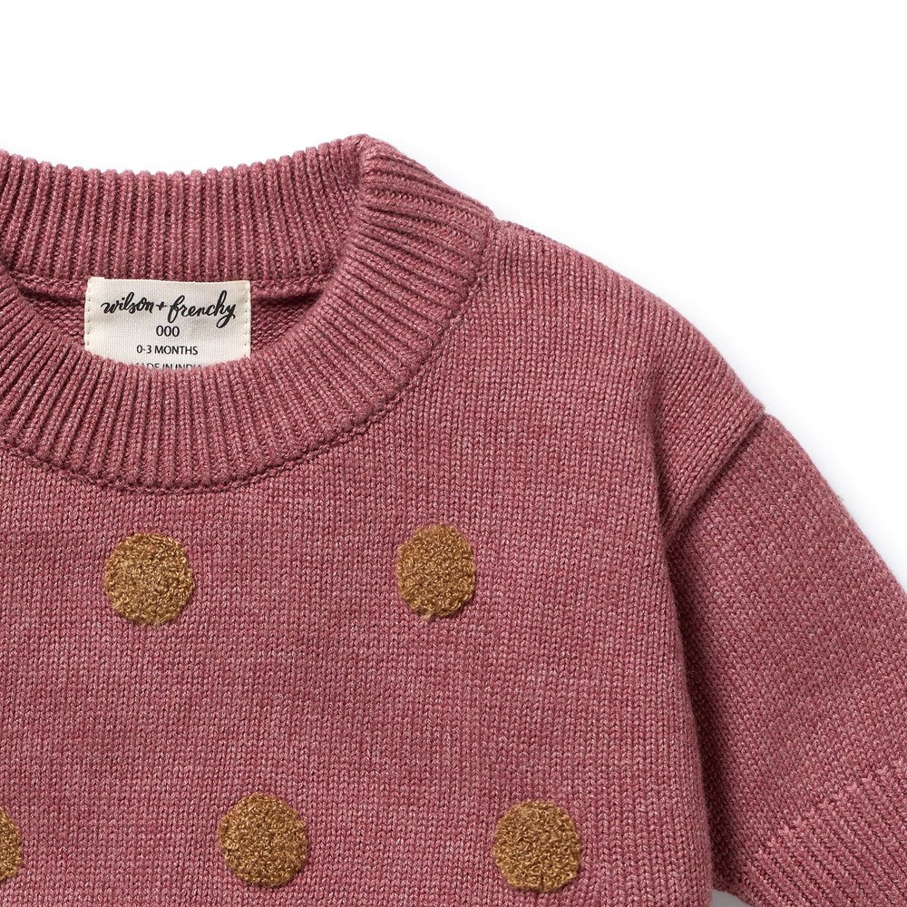 Rhubarb Organic Knitted Bauble Jumper