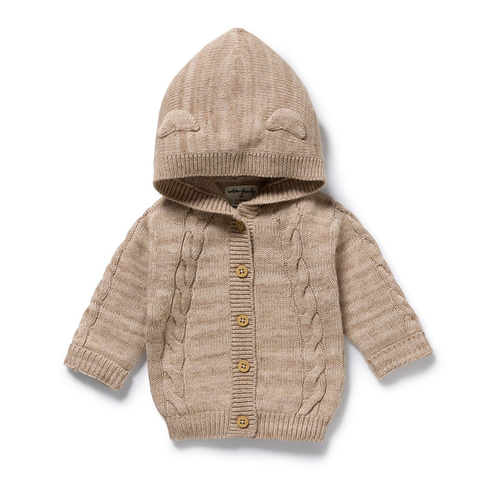 Sandstone Organic Knitted Cable Jacket
