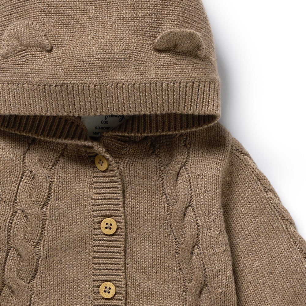 Chestnut Organic Knitted Cable Jacket