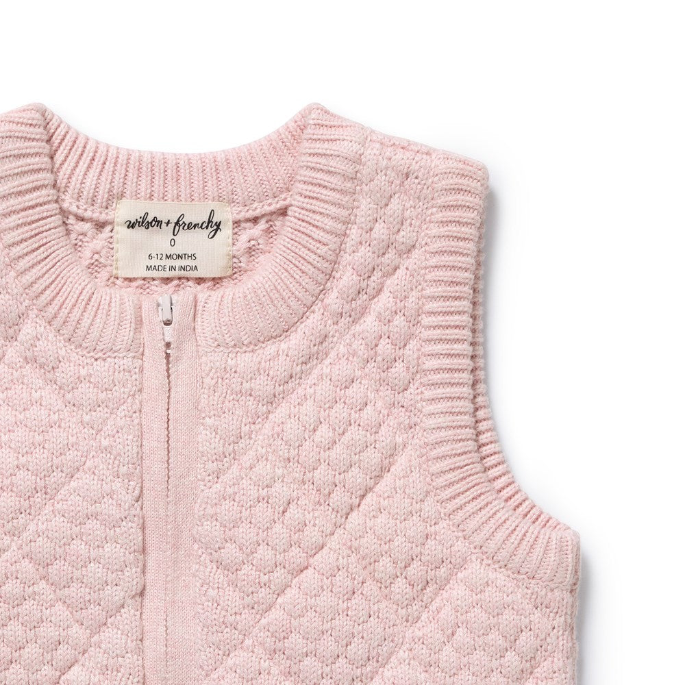 Marshmallow Organic Knitted Bubble Vest