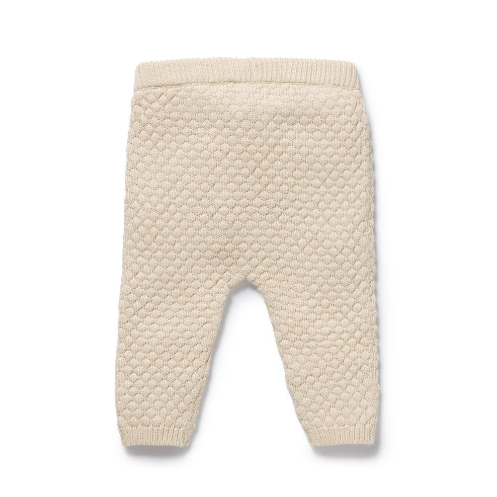 Cream Organic Knitted Bubble Legging