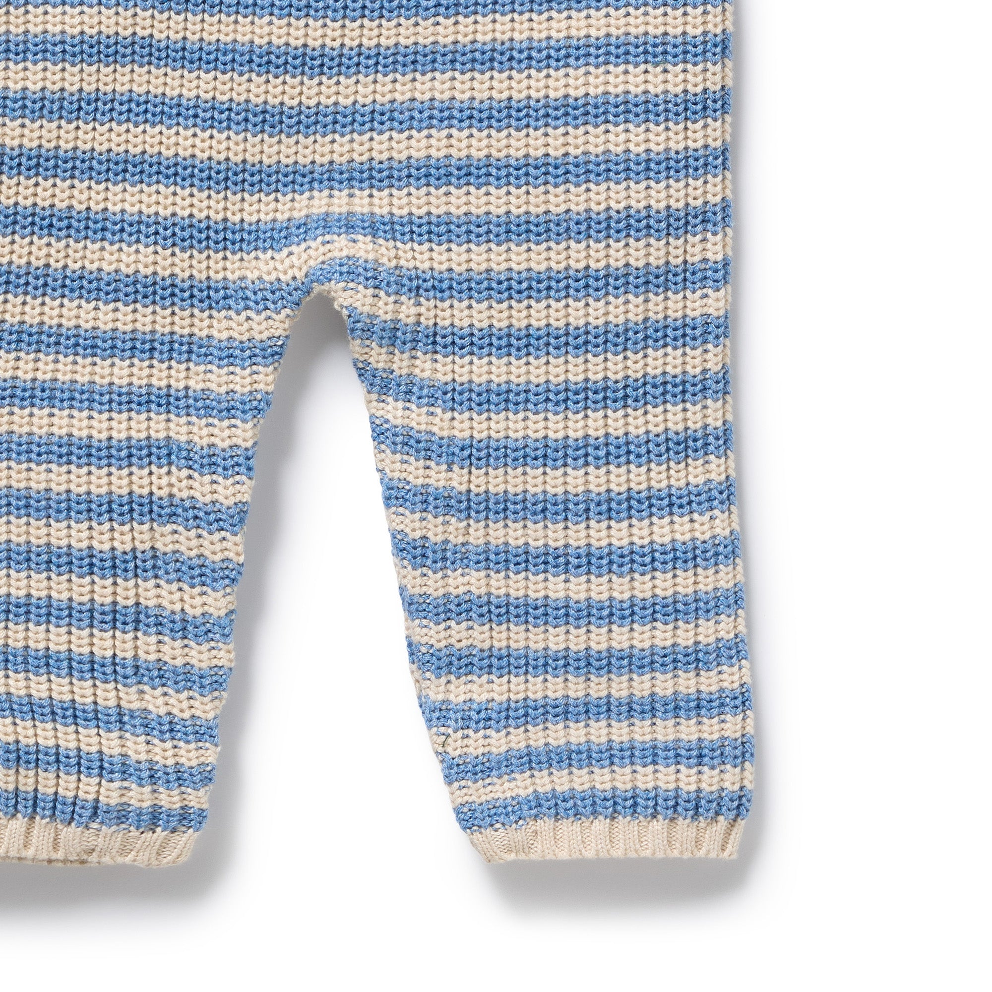 Frosted Blue Organic Knitted Stripe Overall