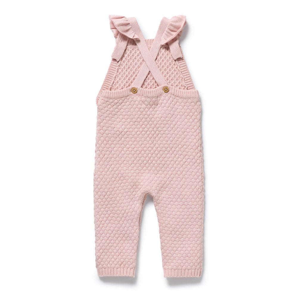 Marshmallow Organic Knitted Bubble Ruffle Overall