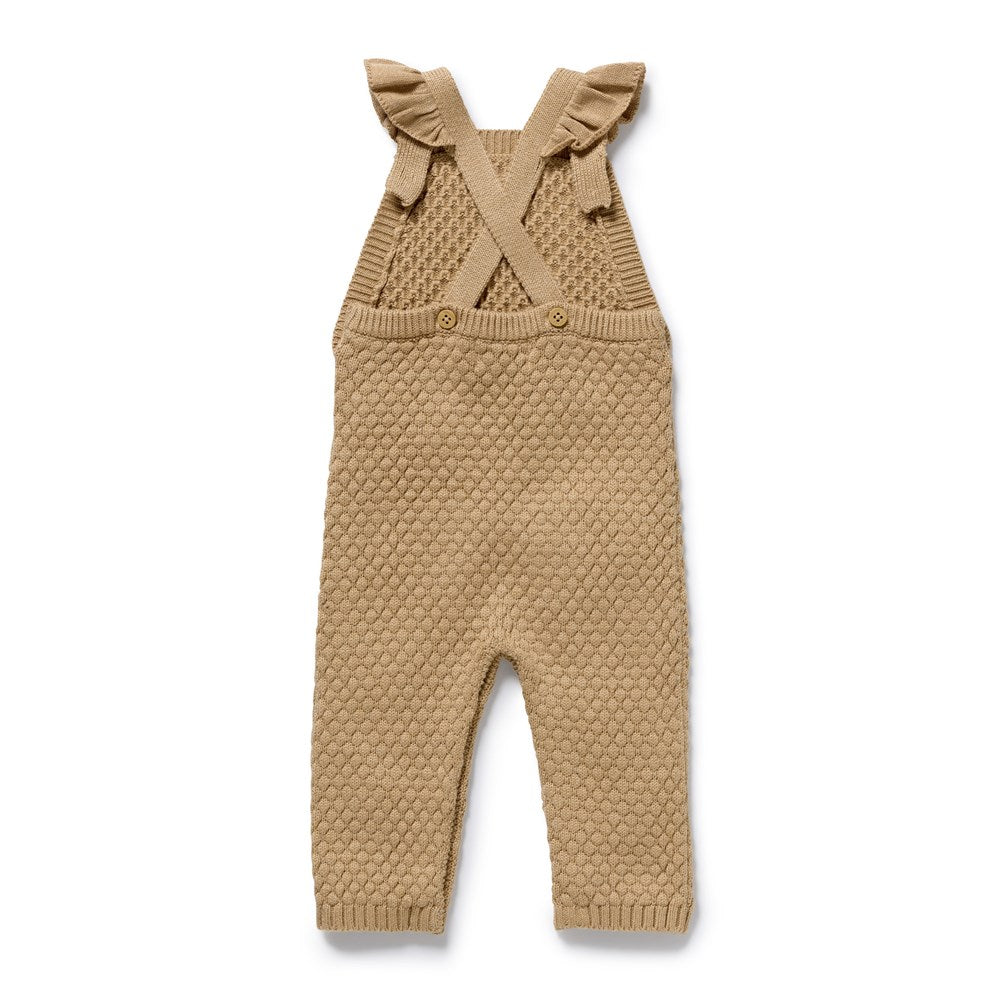Oat Organic Knitted Bubble Ruffle Overall