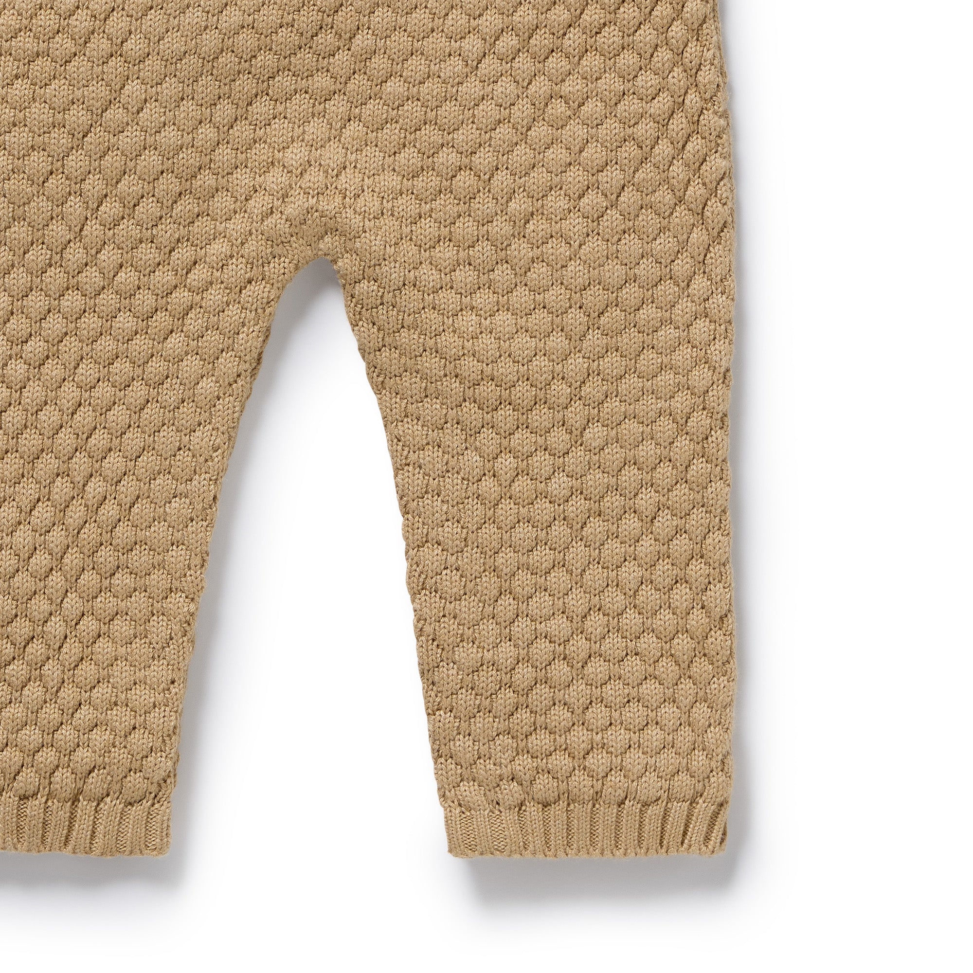 Oat Organic Knitted Bubble Ruffle Overall