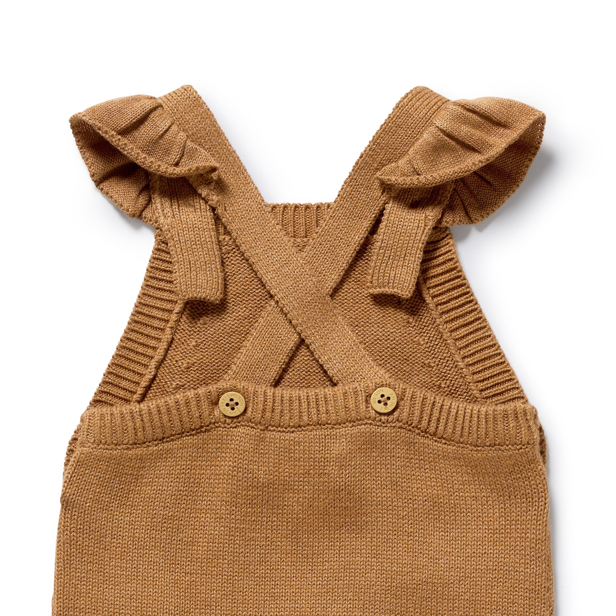 Autumn Organic Knitted Ruffle Overall