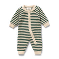 Clover Organic Knitted Stripe Growsuit