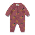 Clementine Organic Knitted Jacquard Growsuit