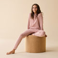 Rose Organic Youth Waffle Henley Pyjamas