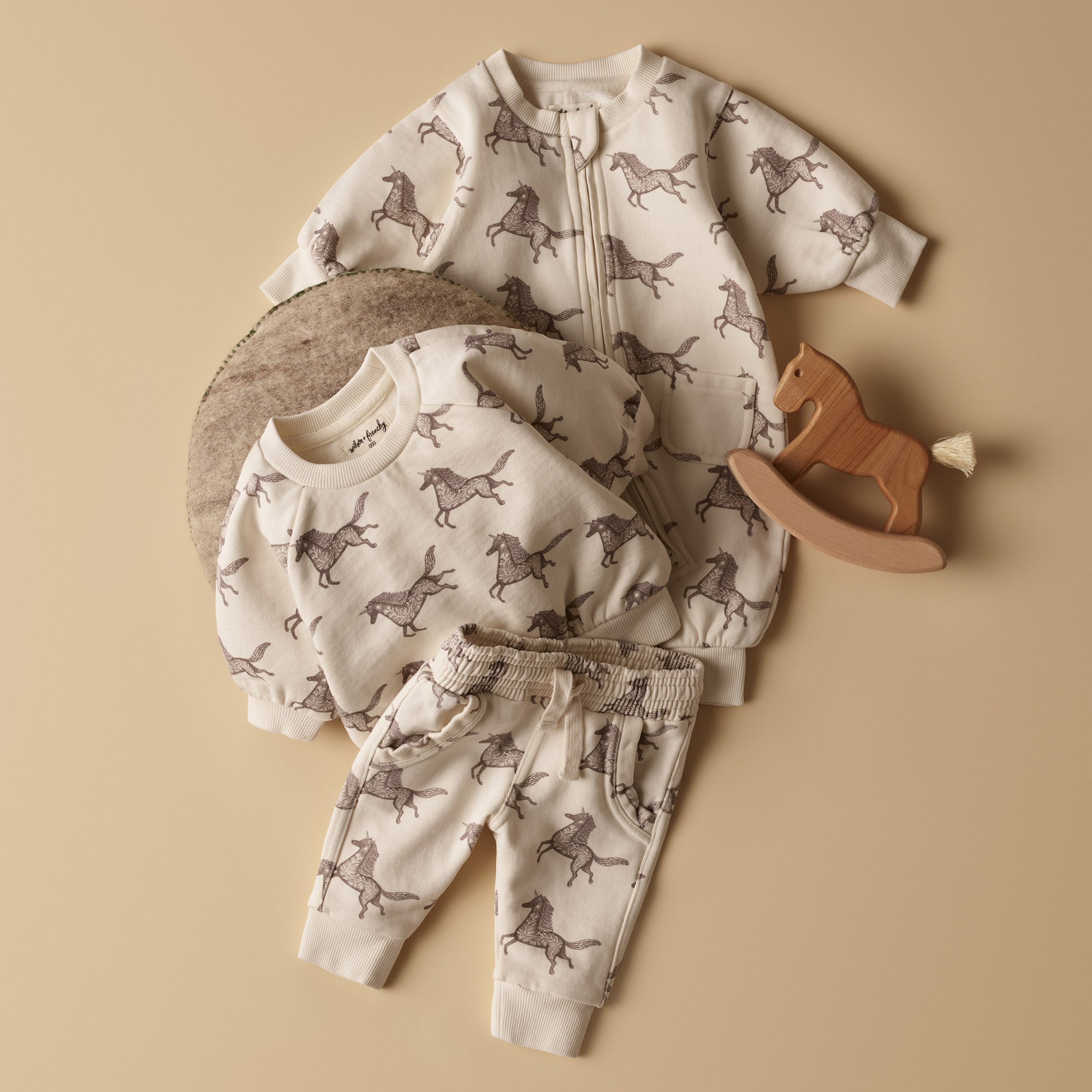 Little Unicorn Organic Terry Growsuit