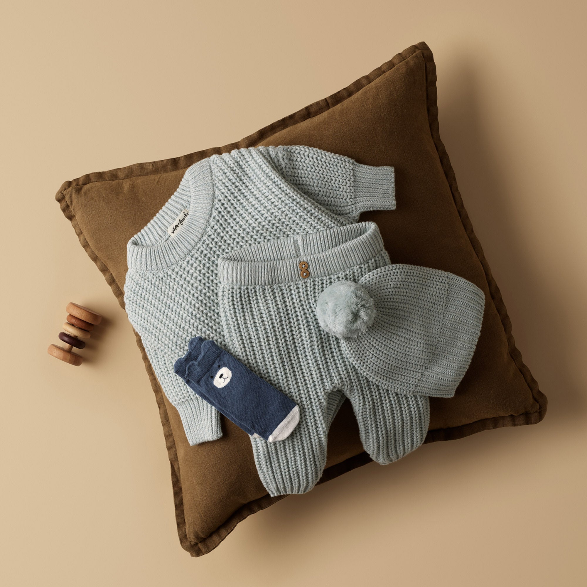 Cloud Blue Organic Knitted Hat