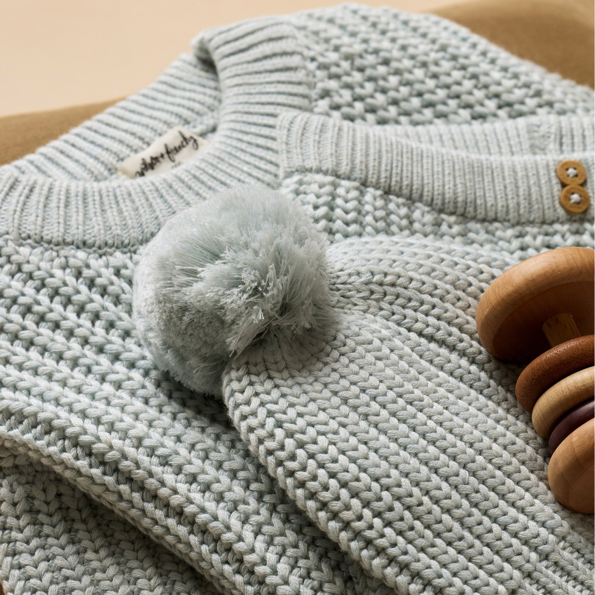 Cloud Blue Organic Knitted Hat