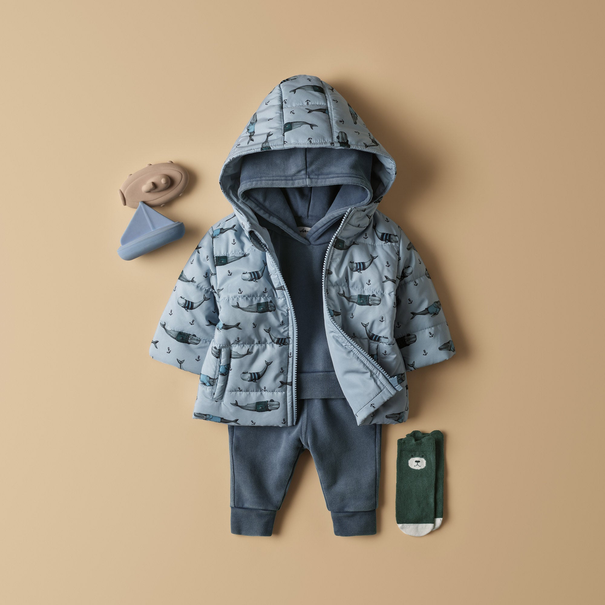 Twilight Blue Organic Rib Legging