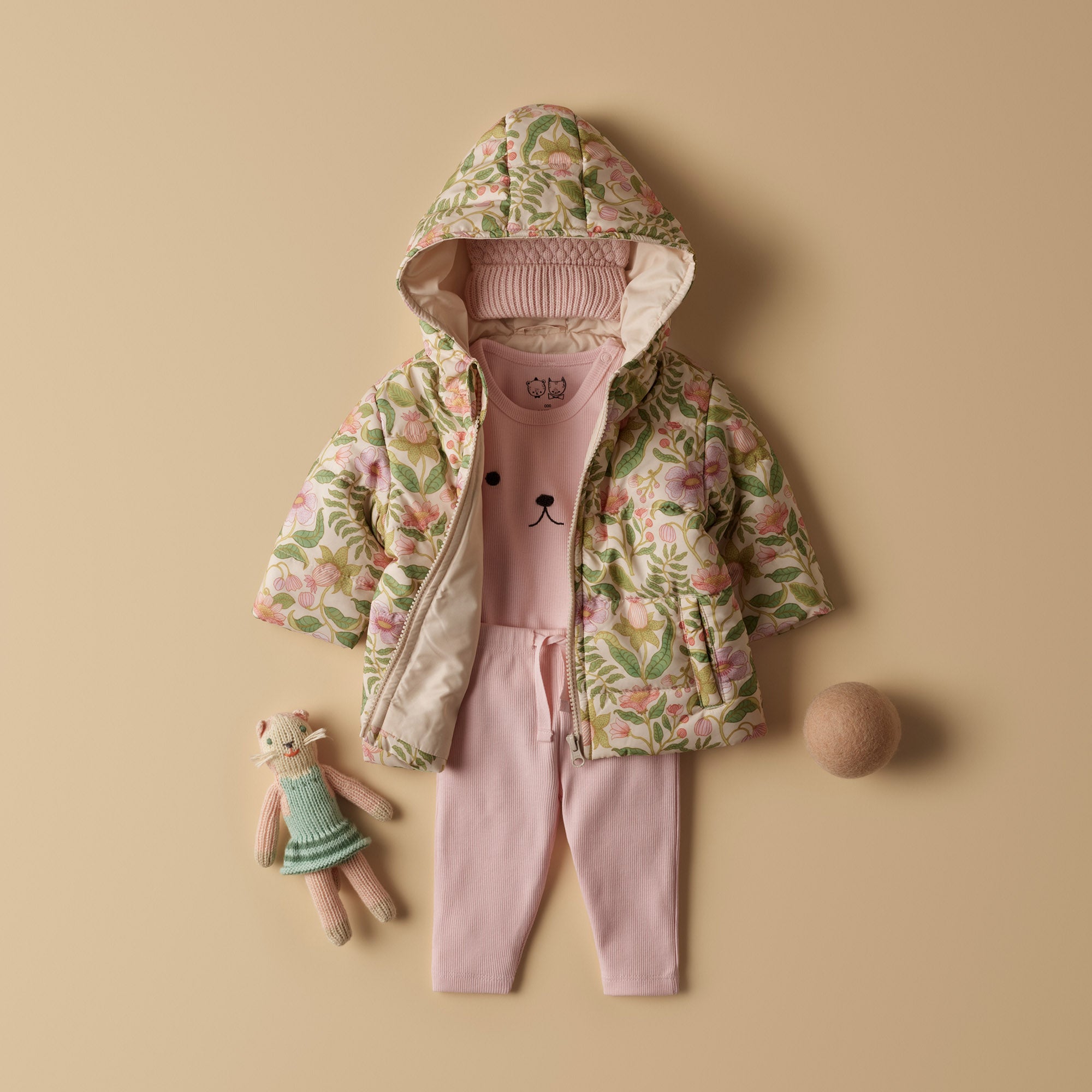 Strawberry Cream Organic Rib long-sleeved Top