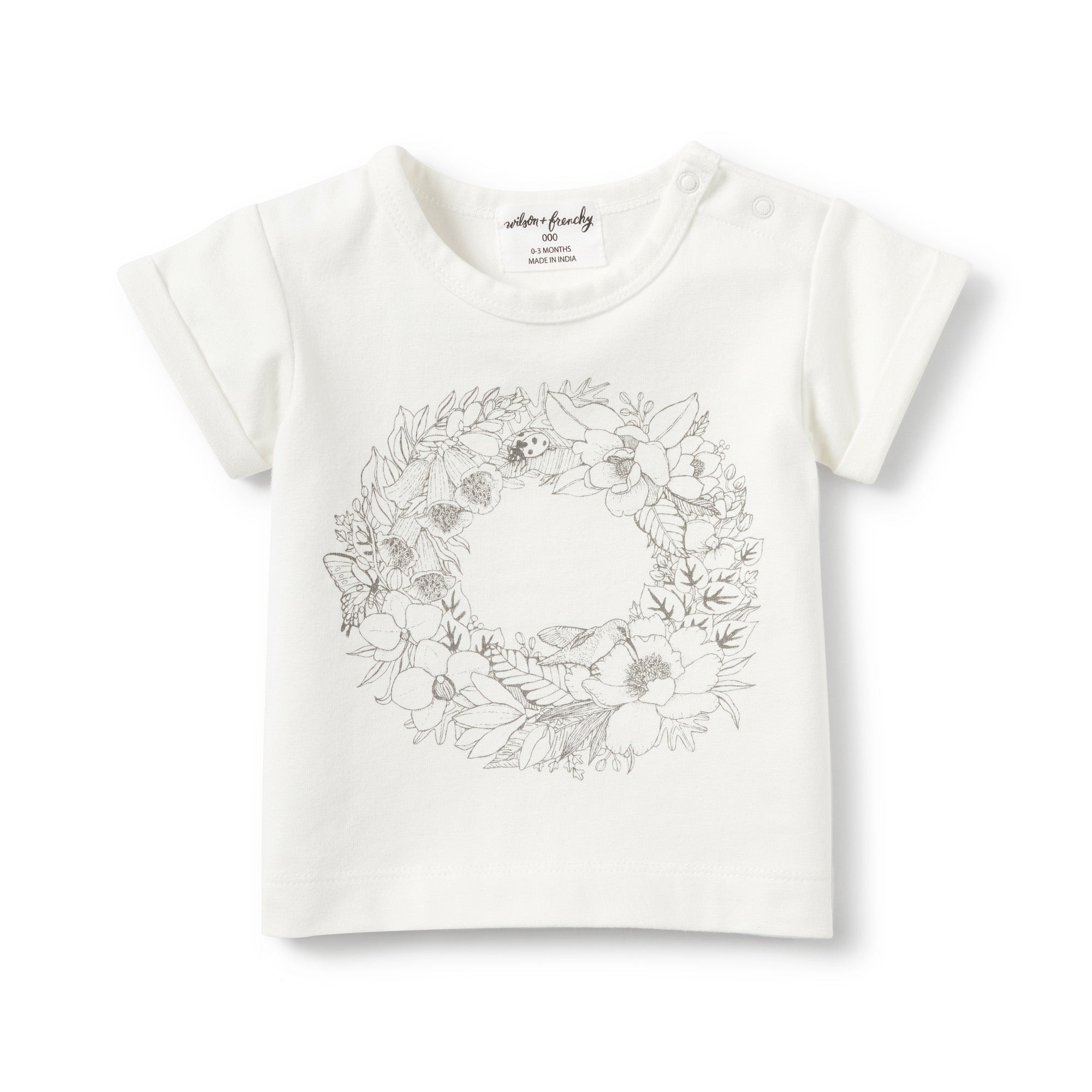 WREATH ROLLED CUFF TEE - Wilson and Frenchy