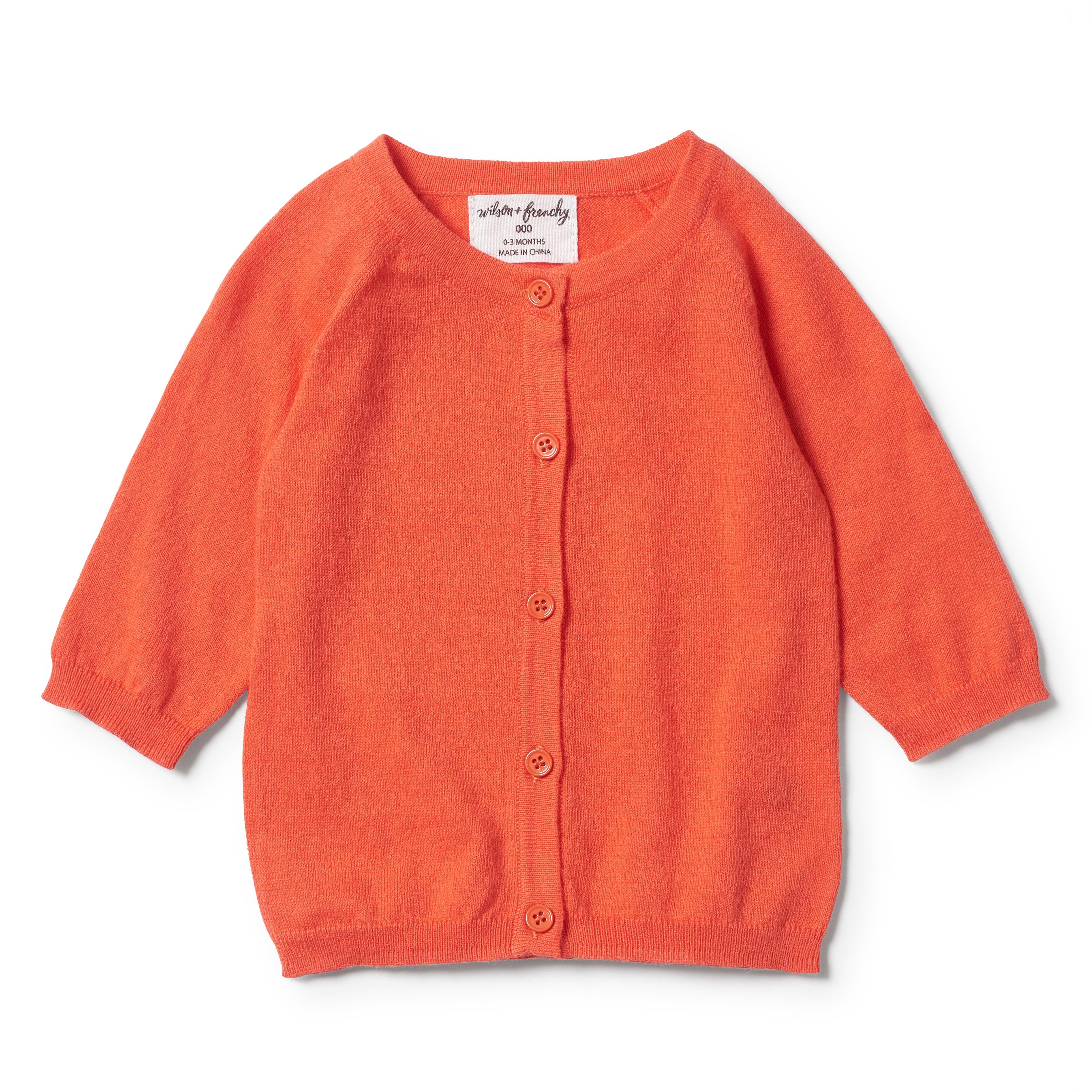 HOT CORAL SUMMER CARDIGAN - Wilson and Frenchy