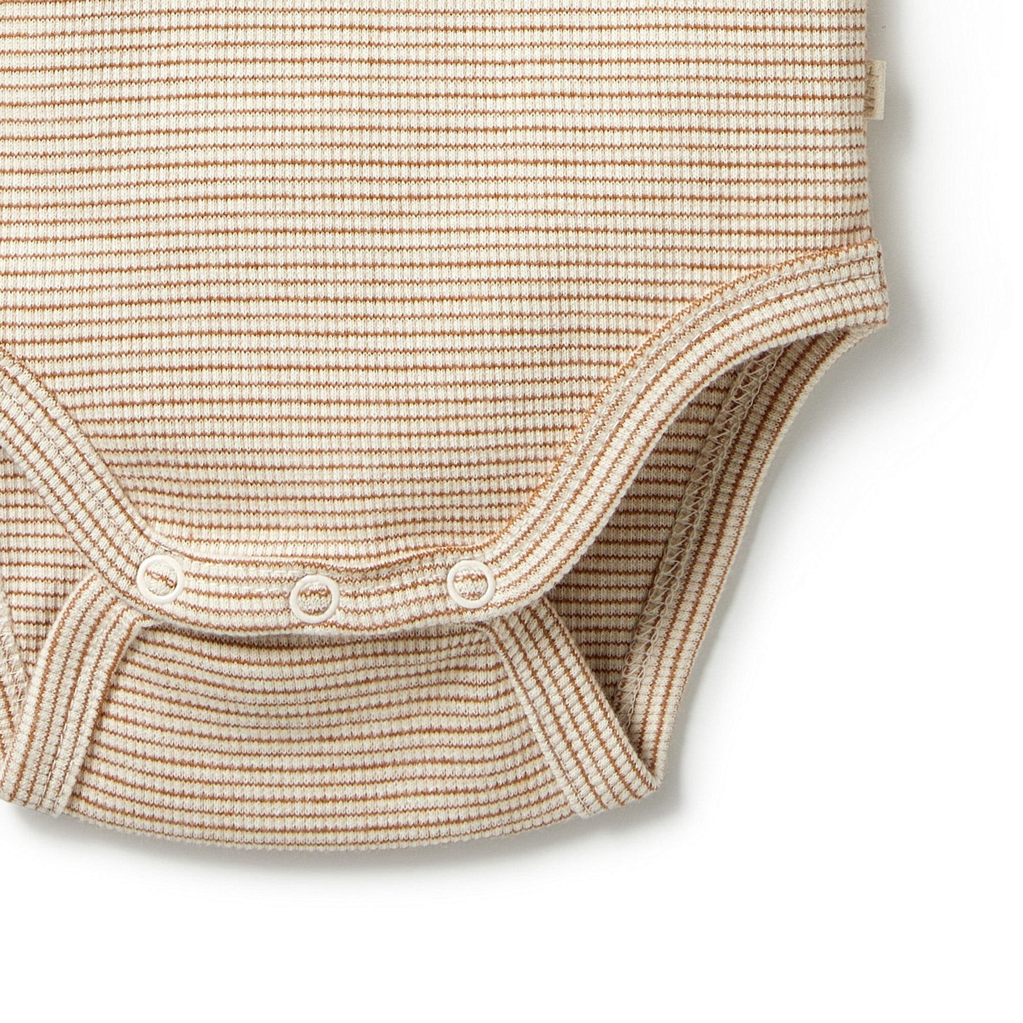 Organic Stripe Rib Envelope Bodysuit