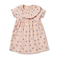 Little Flower Organic Rib Ruffle Dress