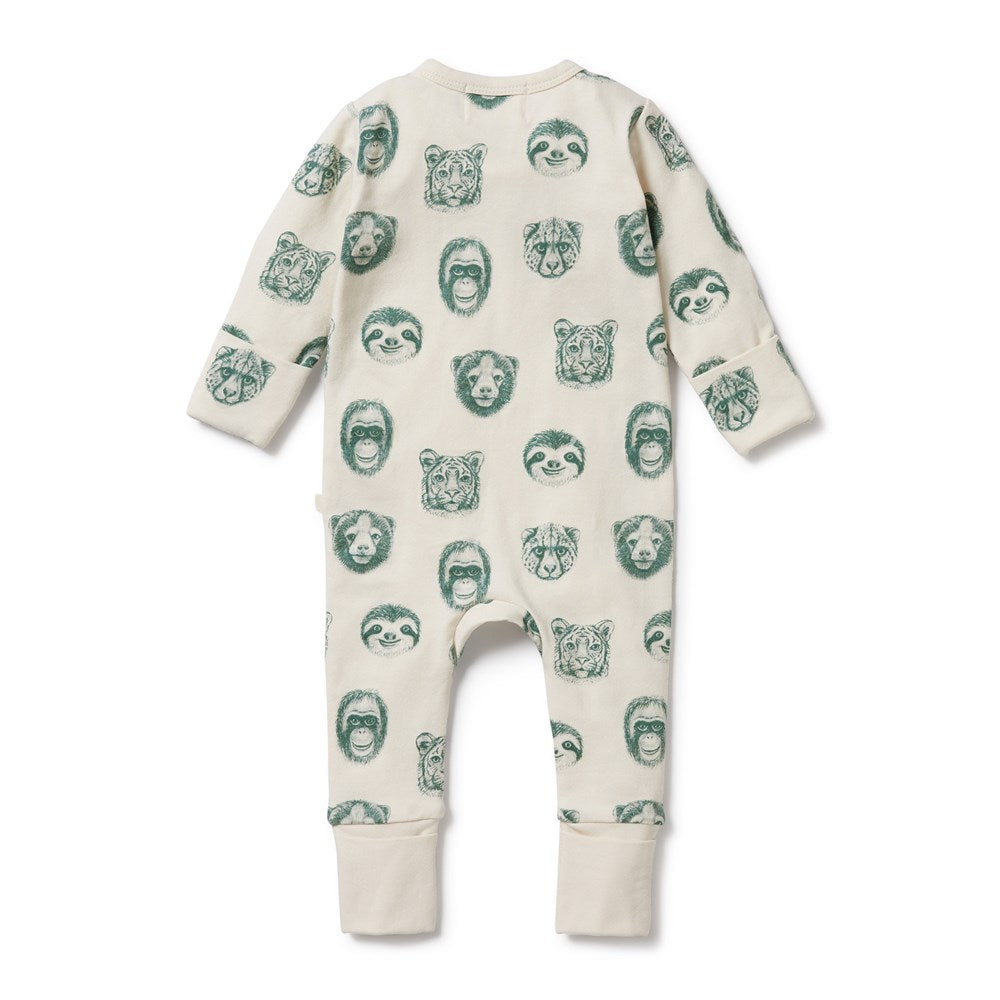 Hello Jungle Organic Zipsuit with Feet