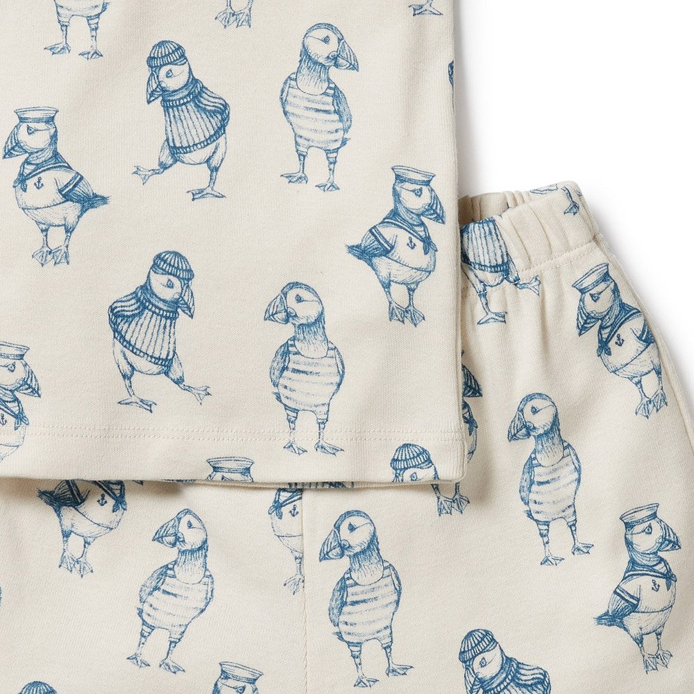 Petit Puffin Organic Short Sleeve Pyjamas