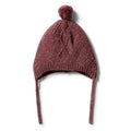 Knitted Cable Bonnet