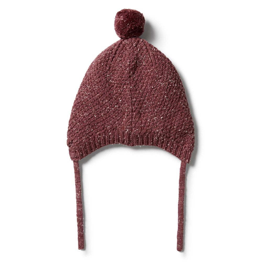 Knitted Cable Bonnet