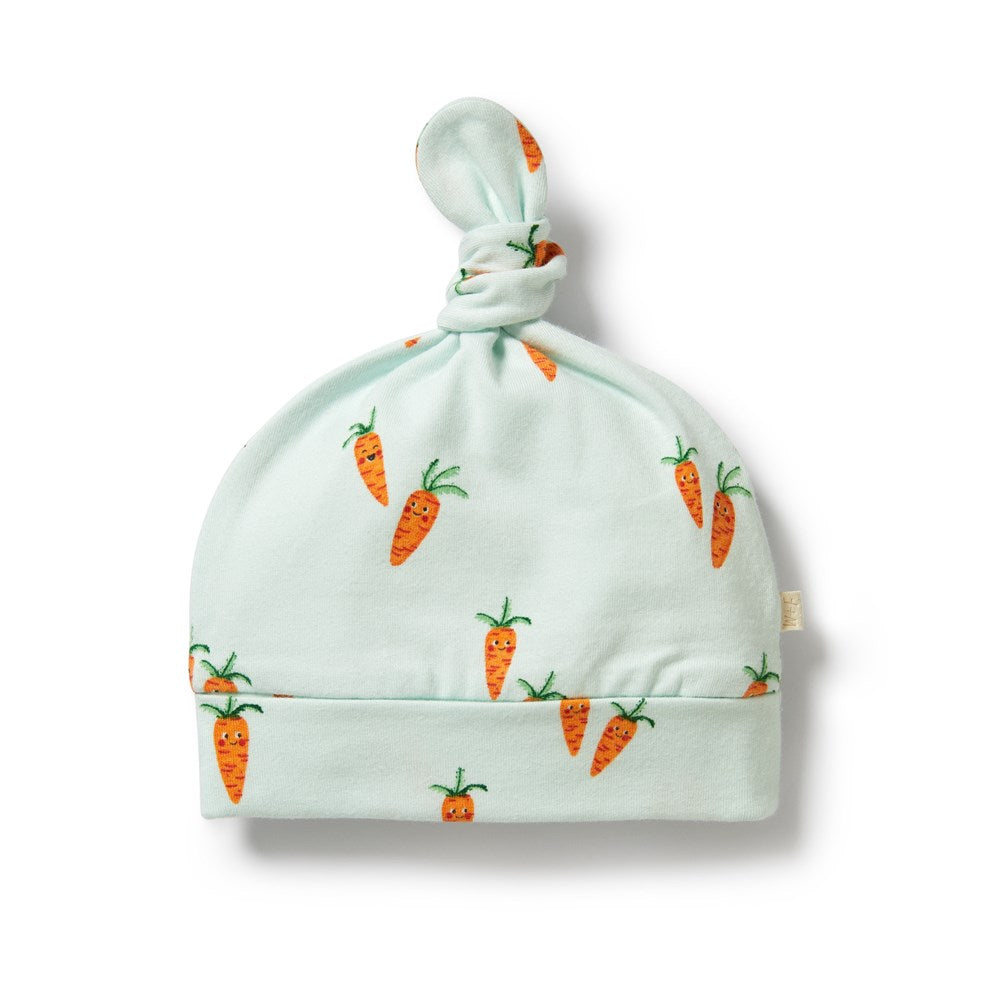 Cute Carrots Organic Knot Hat