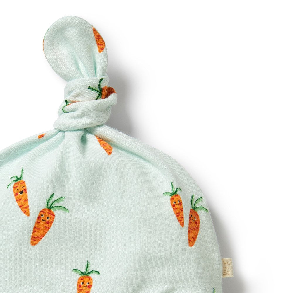 Cute Carrots Organic Knot Hat