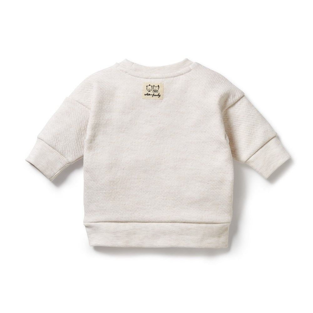 Oatmeal Organic Quilted Sweat