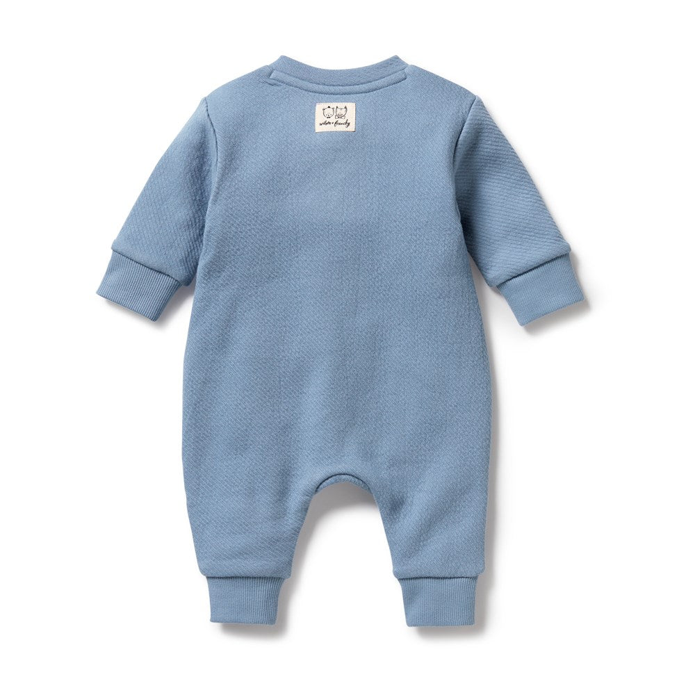 Storm Blue Organic Quilted Growsuit