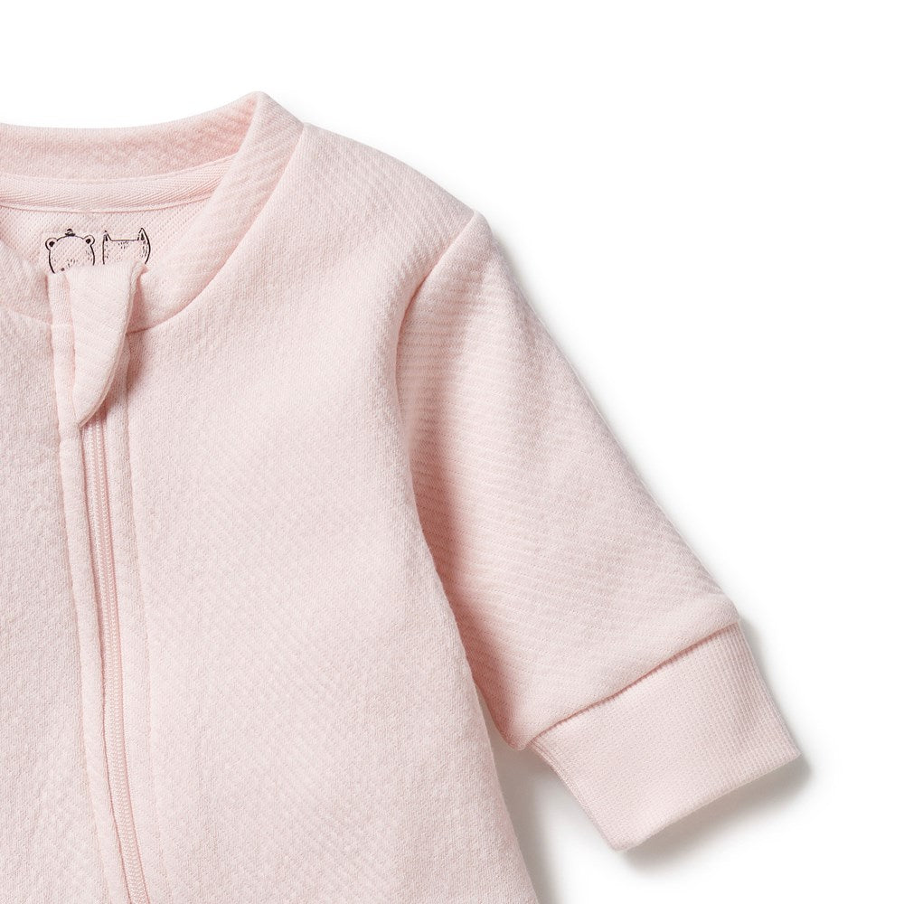 Pink Organic Quilted Growsuit