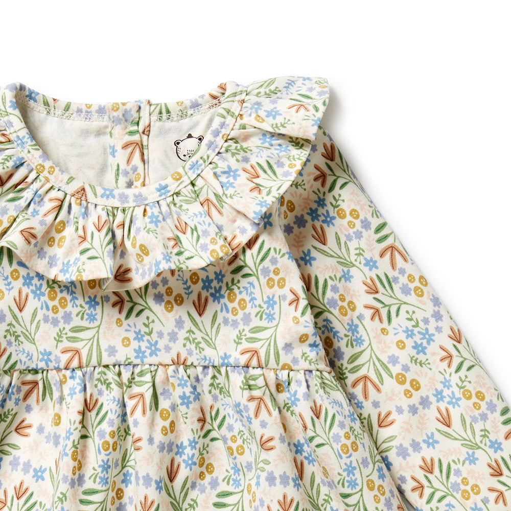Tinker Floral Organic Ruffle Dress