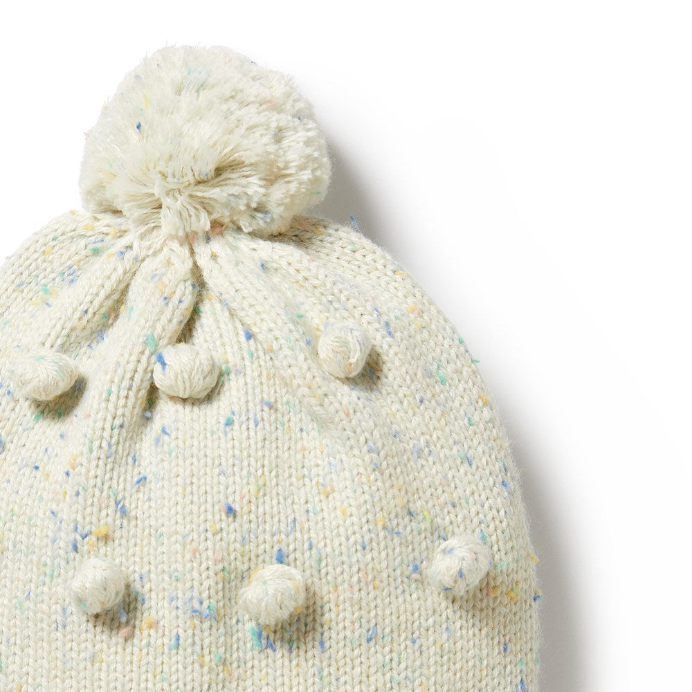 Dew Fleck Knitted Bauble Hat