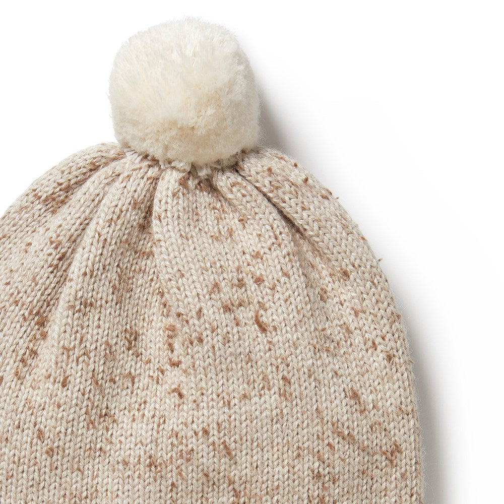 Almond Fleck Knitted Hat