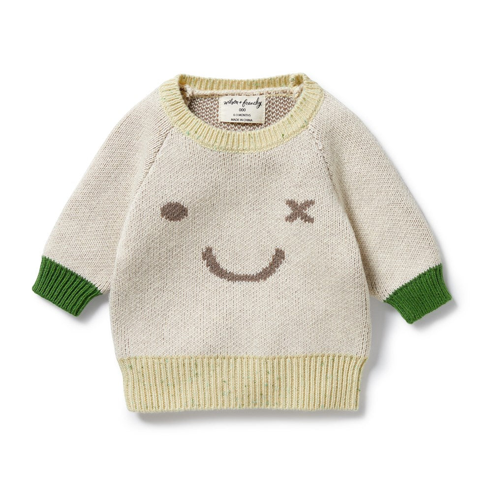 Almond Knitted Jacquard Jumper