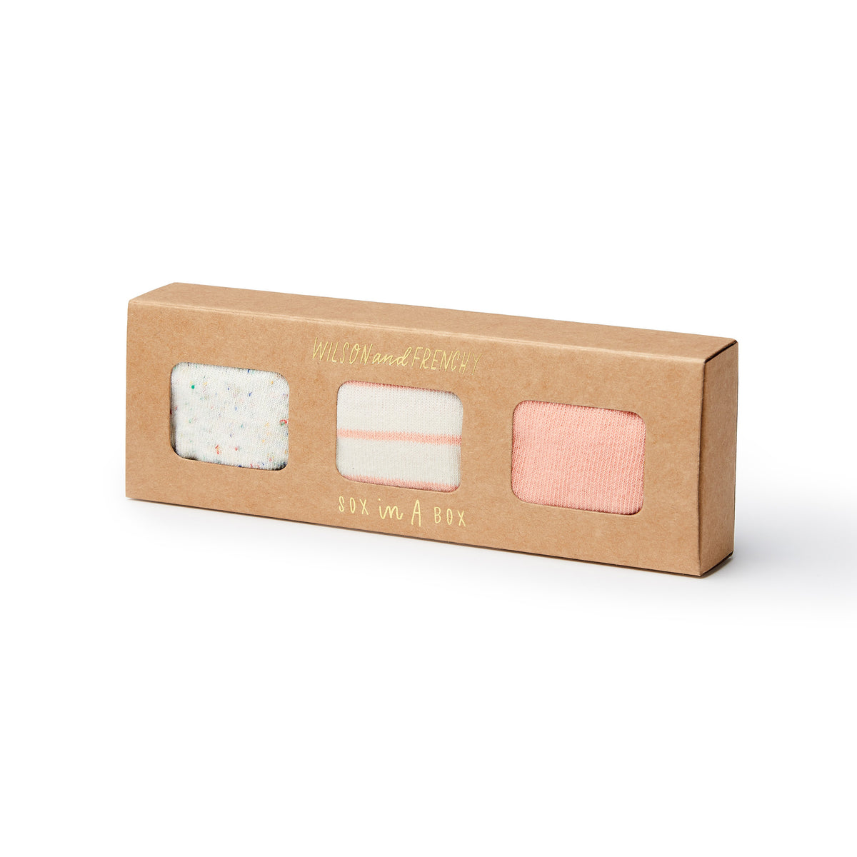 Watermelon, Peach Dust, Fleck 3 Pack Baby Socks - Wilson and Frenchy